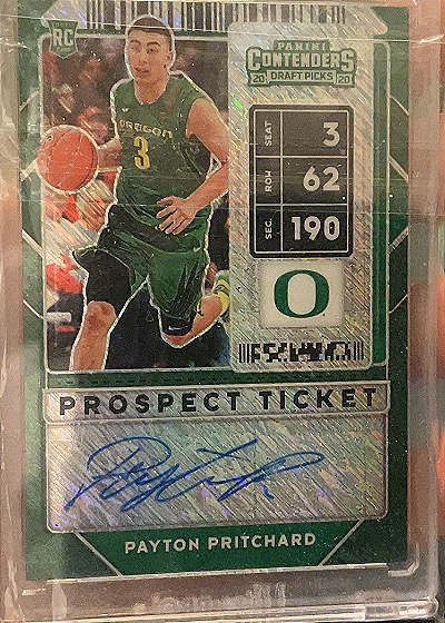2020 Panini Contenders Draft Picks Prospect Ticket Payton Pritchard — front