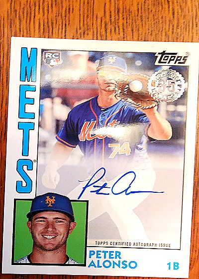 2019 Topps Pete Alonso 1984 Auto 150th Anniversary — front