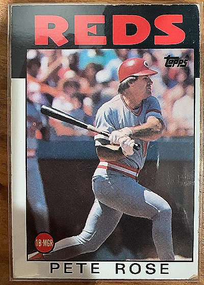 1986 Topps #1 Pete Rose — front