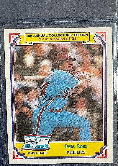 1984 Drake's Big Hitters Pete Rose — front