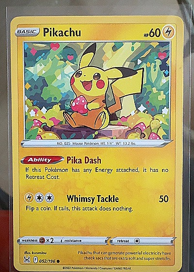 Pikachu 052/196 — front