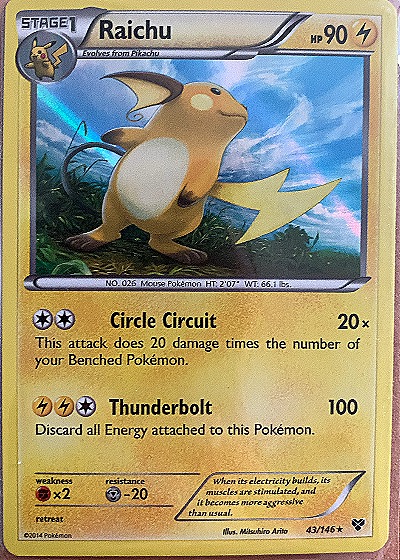 Raichu - 43/146 - Holo Rare - XY Base Set — front
