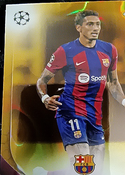 2023-24 Topps Chrome UEFA Club Competitions Raphinha — front