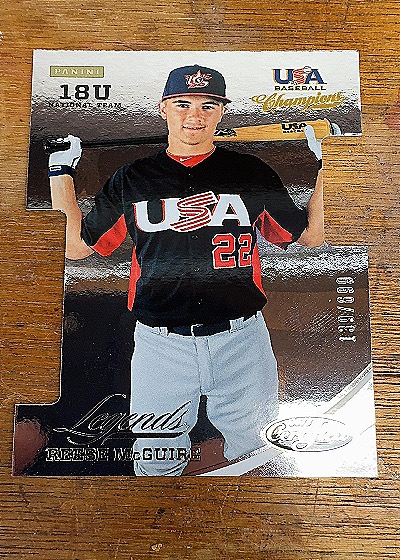 2013 Panini USA Baseball Champions Legends Die-Cut Reese McGuire — front