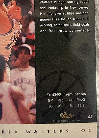 Rex Walters 1993 Classic — front