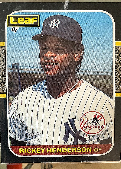 1987 Leaf #191 Rickey Henderson — front