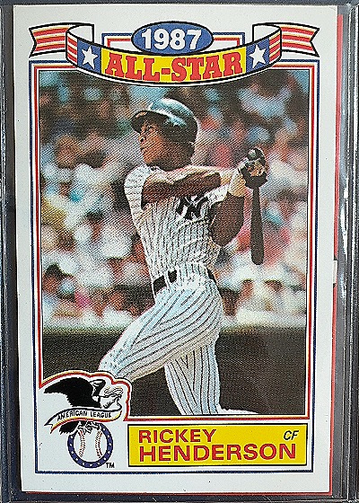 1987 Topps All-Star Rickey Henderson — front
