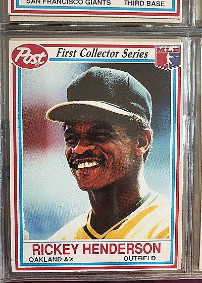 Rickey Henderson 1990 Post First Collector Series — front
