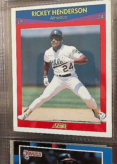 Rickey Henderson 1990 Score 100 Superstars #90 — front