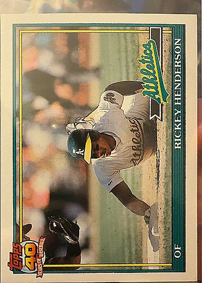 1991 Topps Rickey Henderson #670 — front