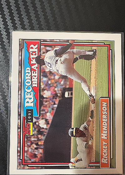 1991 Topps Record Breaker Rickey Henderson — front