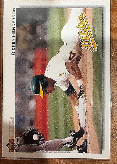 1992 Upper Deck #155 Rickey Henderson — front