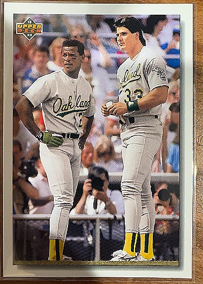 1992 Upper Deck #640 Rickey Henderson, Jose Canseco — front