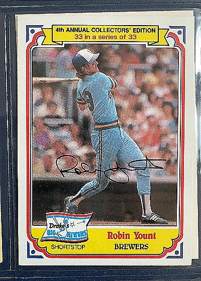 Robin Yount 1984 Topps Drake's Big Hitters #33 — front