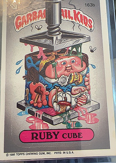 Garbage Pail Kids Series 4 #163b Ruby Cube — front
