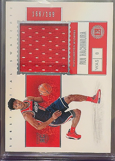 2019-20 Panini Encased Substantial Swatches Rui Hachimura — front
