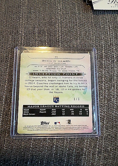 2019 Topps Inception Ryan O'Hearn — front