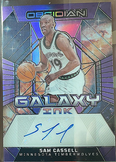 2023-24 Panini Obsidian Galaxy Ink Sam Cassell — front