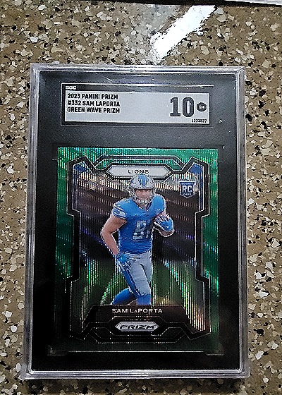 2023 Panini Prizm Sam LaPorta Green Wave Prizm — front