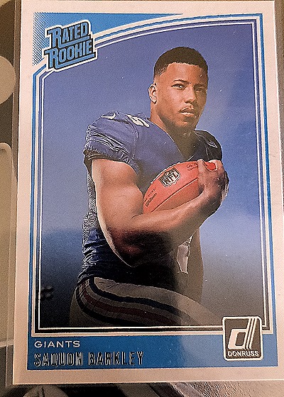 2018 Donruss Rated Rookie Saquon Barkley — front