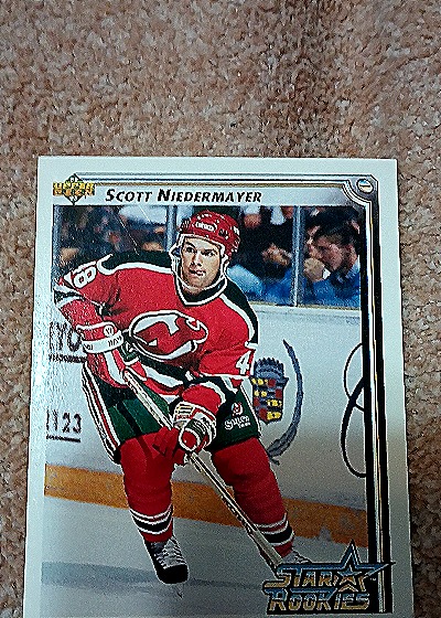 1992-93 Upper Deck Star Rookies Scott Niedermayer — front