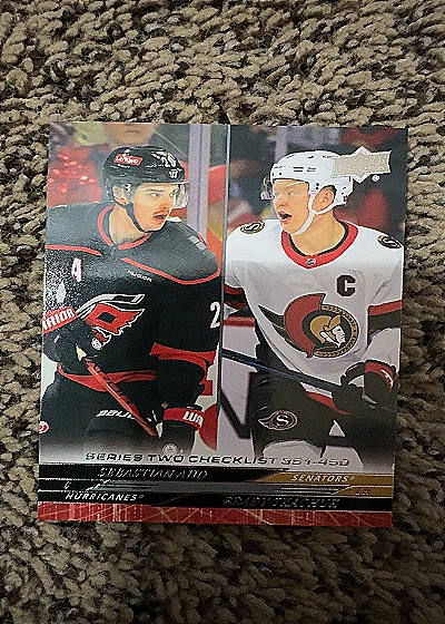 Series Two Checklist #450 Sebastian Aho / Brady Tkachuk — front