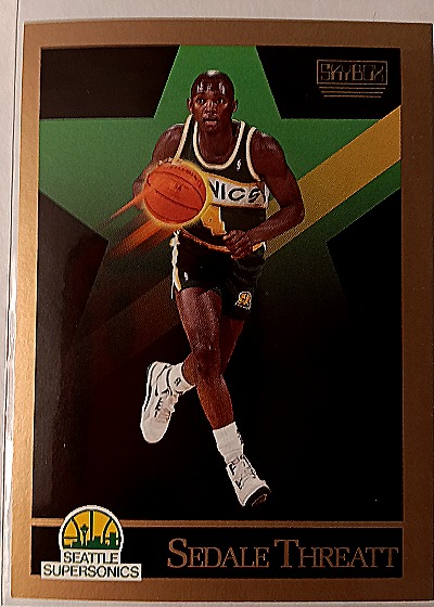 1990-91 SkyBox Sedale Threatt Seattle SuperSonics #273 — front
