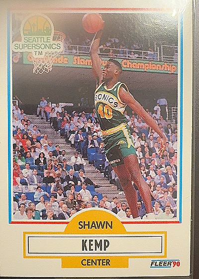 1990-91 Fleer Shawn Kemp Rookie Card — front