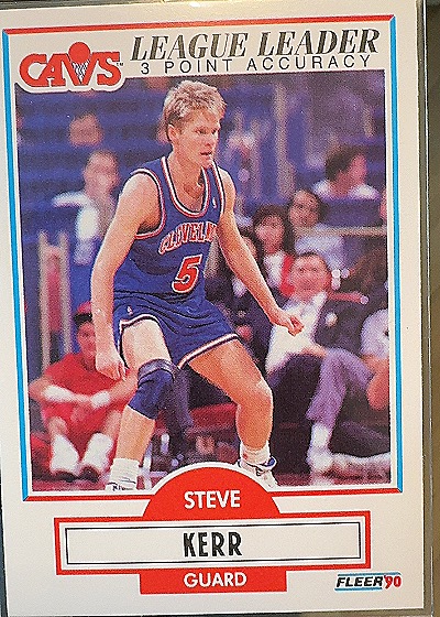 Steve Kerr League Leader 3 Point Accuracy — front