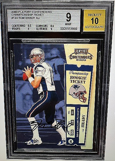 2000 Playoff Contenders Championship Ticket #144 Tom Brady — front
