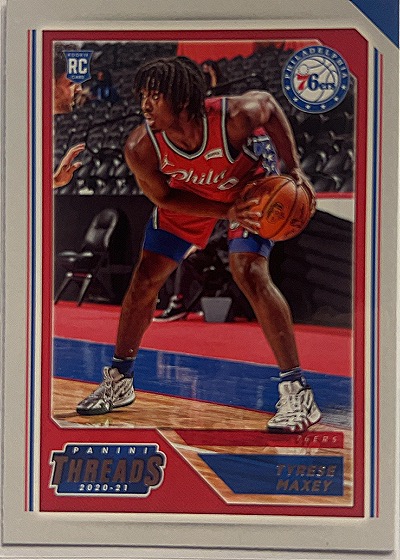 2020-21 Panini Threads Tyrese Maxey RC — front