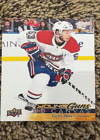 2016-17 Upper Deck Young Guns Canvas Victor Mete — front
