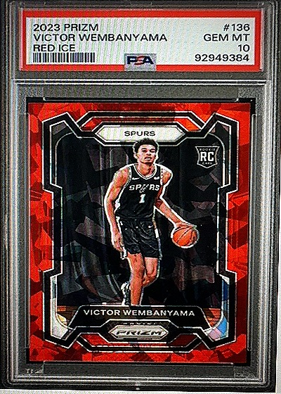 2023 Prizm Victor Wembanyama Red Ice RC — front