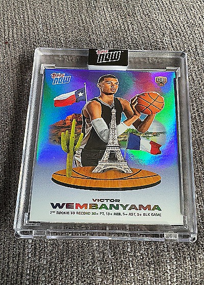 Victor Wembanyama 2023 Topps Now Rookie Card — front