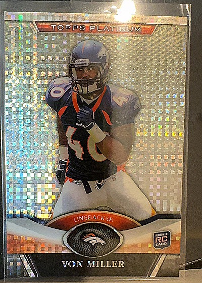 2011 Topps Platinum Von Miller Rookie Card — front