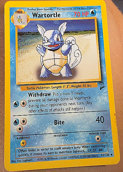Wartortle 63/130 Base Set 2 — front