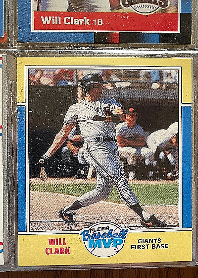 1988 Fleer Baseball MVP Will Clark — front