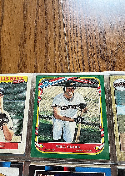 1988 Topps Will Clark Star Stickers — front