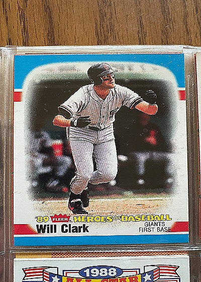 1989 Fleer Heroes of Baseball Will Clark — front