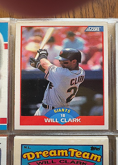 1989 Score #450 Will Clark — front