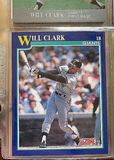 1991 Score #7 Will Clark — front