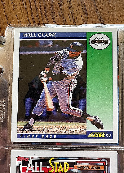 1992 Score Will Clark #3 — front