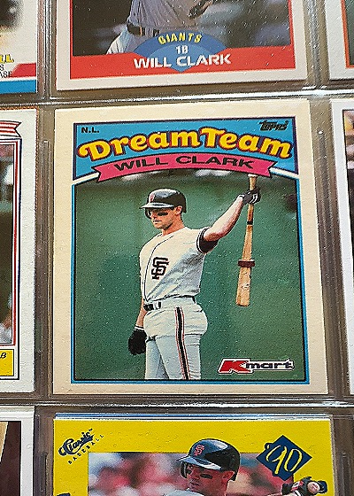 1989 Topps Kmart Dream Team Will Clark — front
