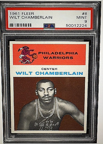 1961 Fleer Wilt Chamberlain #8 — front