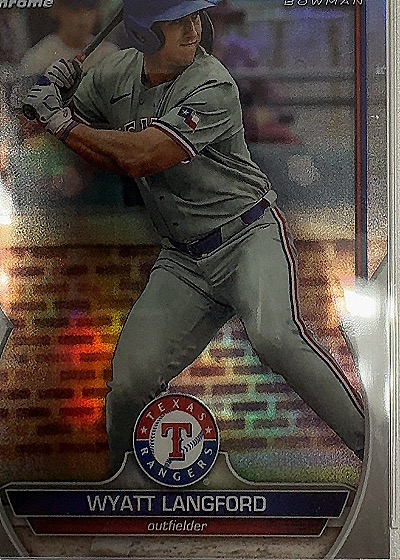 Wyatt Langford 2023 Bowman Draft Chrome — front