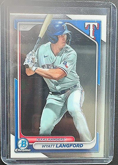 2024 Bowman Chrome Prospects Wyatt Langford — front