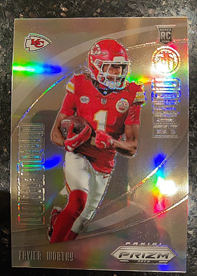 Xavier Worthy 2024 Panini Prizm Downtown Bound Silver — front