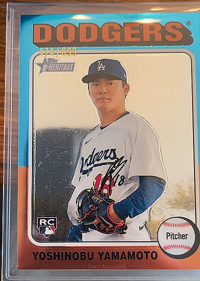 2024 Topps Heritage High Number Yoshinobu Yamamoto — front