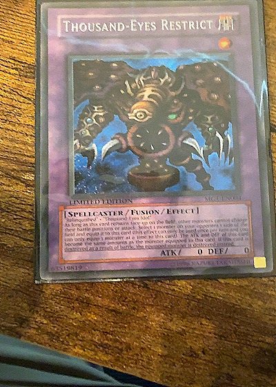 2002 Yu-Gi-Oh #MC1-EN004 Thousand-Eyes Restrict — front