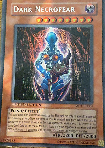 1996 Yu-Gi-Oh! #MC1-EN005 Dark Necrofear — front